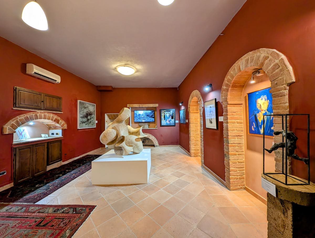 The red room hung for the 2024 Biennale.