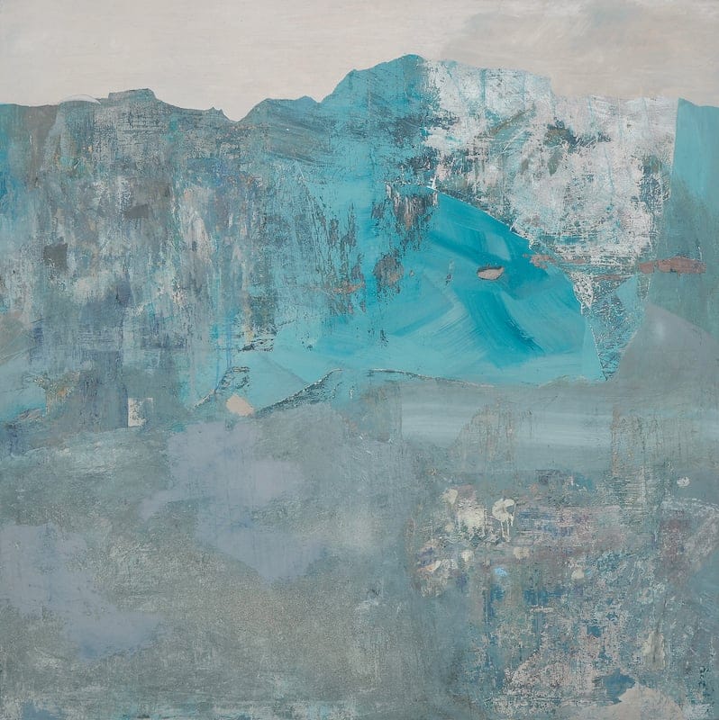 Blue Deviation Issue by Adrian Dică, Mixed media on canvas