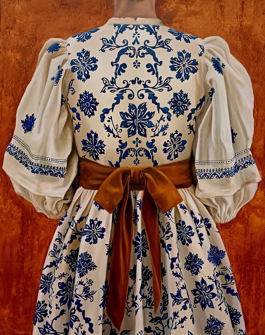 Folk Dress by Agnieszka Cereda, Oil on canvas, 2024