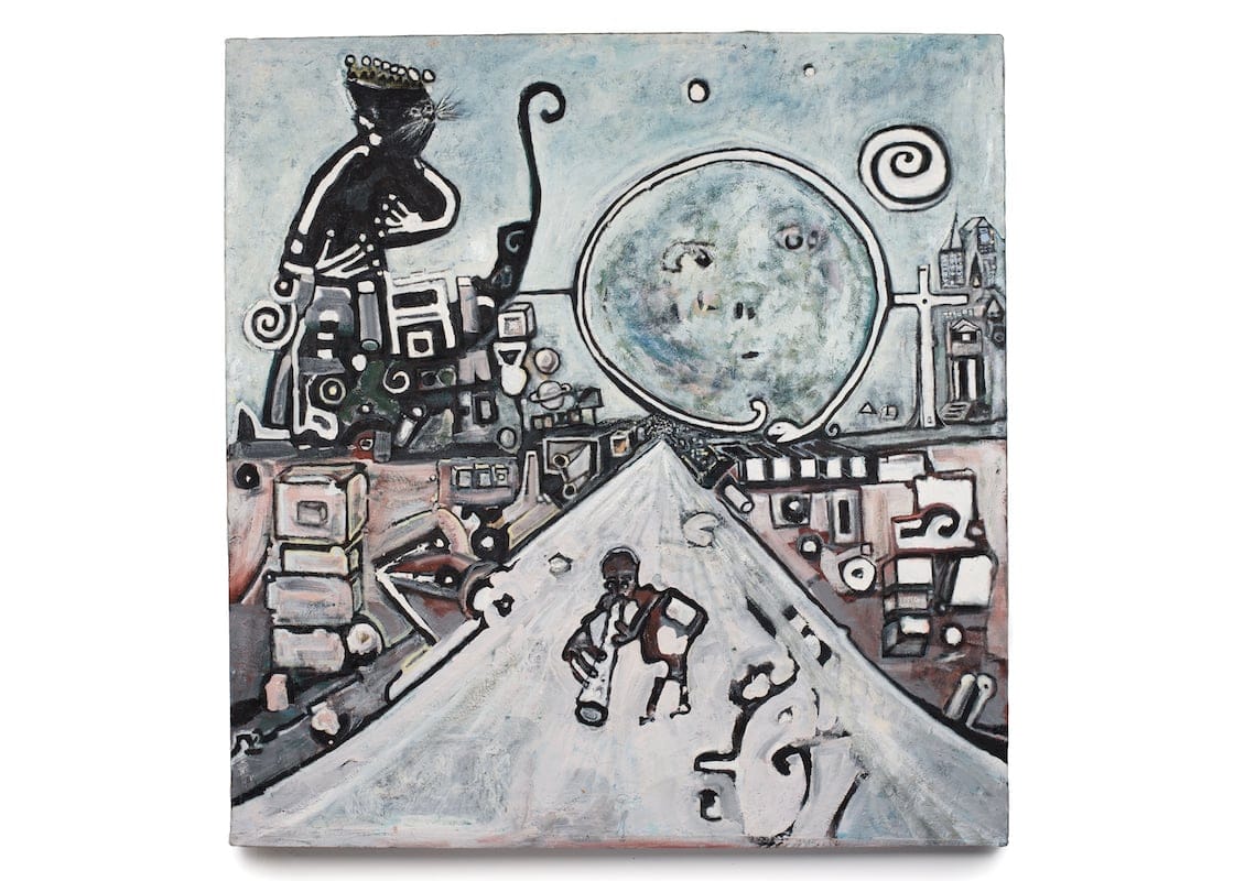 TThe Mouse King Contemplates A Really Big Nut by Charles Compo, Oil on canvas