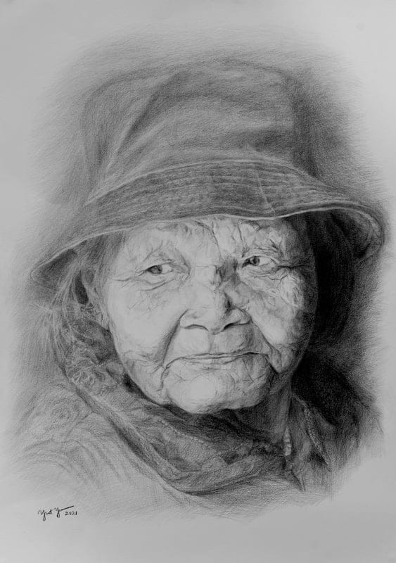 Longing by Foo Yuet Yee, Pencil on paper