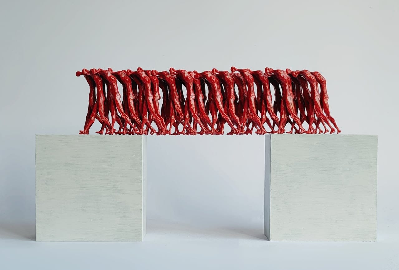 The Crowd by Gevorg Tadevosyan, Bronze sculpture, 2025