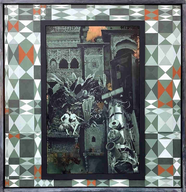Gardens of the Hejaz I by Julian Rowe, Acrylic on board