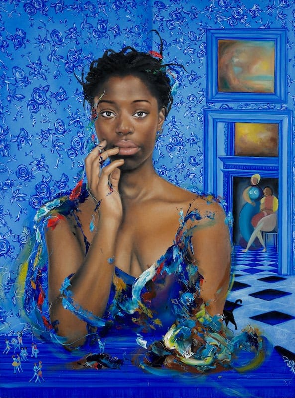 Pile of Suitors by Katrose Woodward, Oil on board