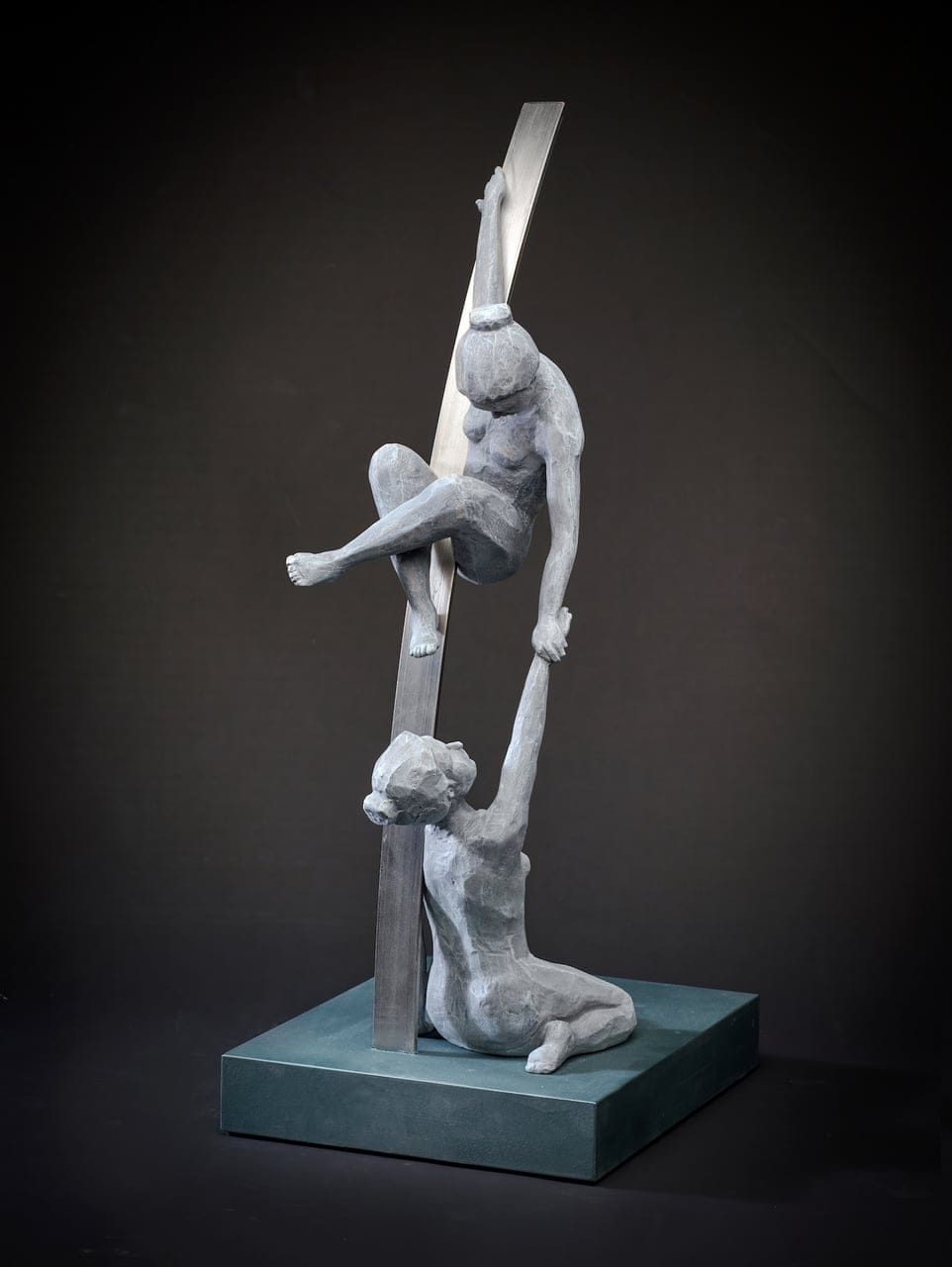 Sorellanza (Sisterhood) by Marisa Guerini, Marble powder and resin, 2025