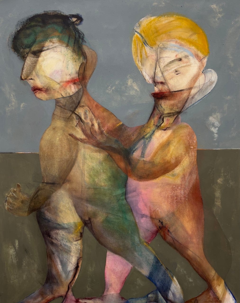 The final act of love by Matthew Ricci, Oil and soft pastel on canvas, 2025