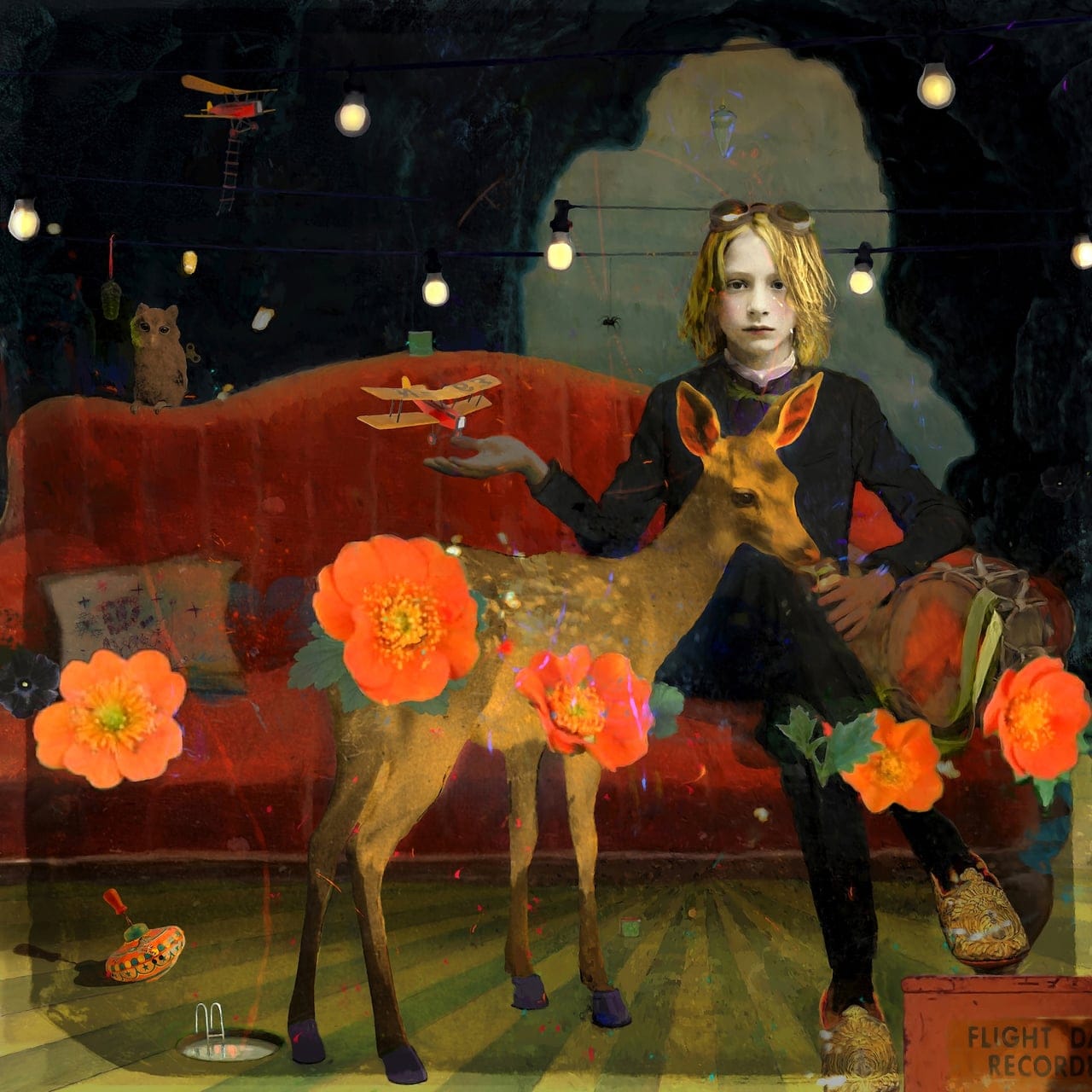 The Alchemist by Merete Mowinckel, Analog and digital techniques mixed digitally on canvas, 2023