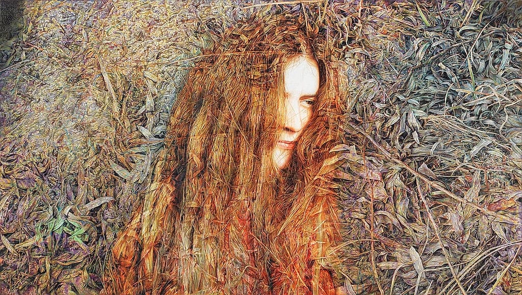 Erl-King’s Daughter by Nadija Kudryavtseva, Watercolour pencils on paper