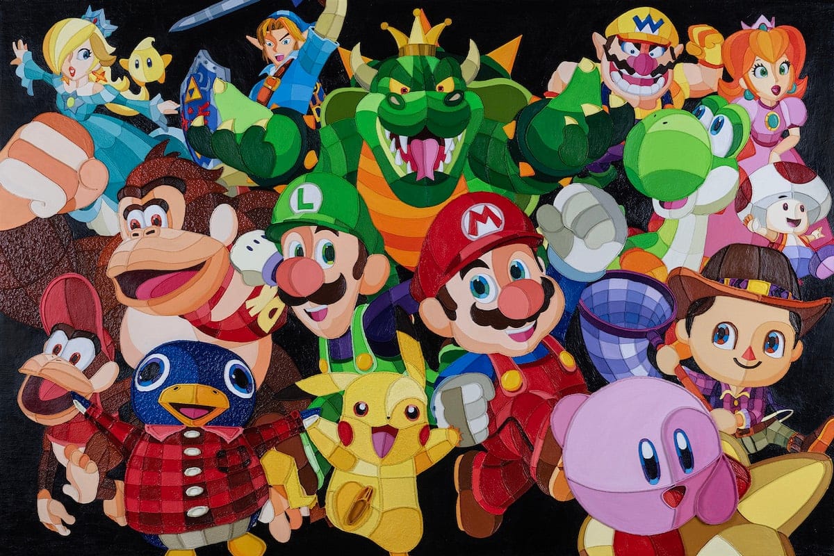 Nintendo ICONS Rule! by Ramon Luis Lopez Evangelista, Acrylic on canvas