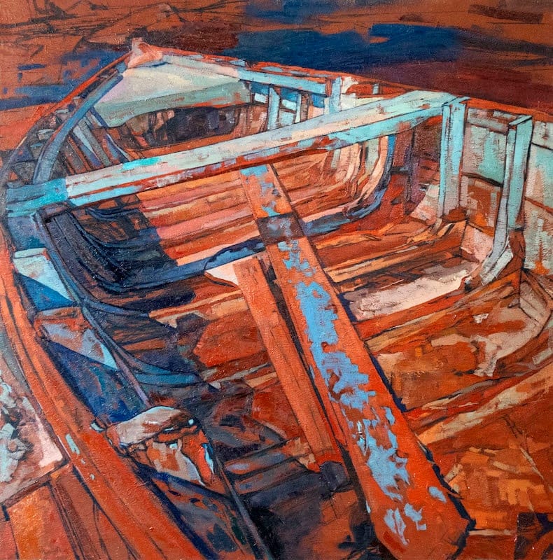 Pursuit by Rania Anis Yasin, Oil on wood