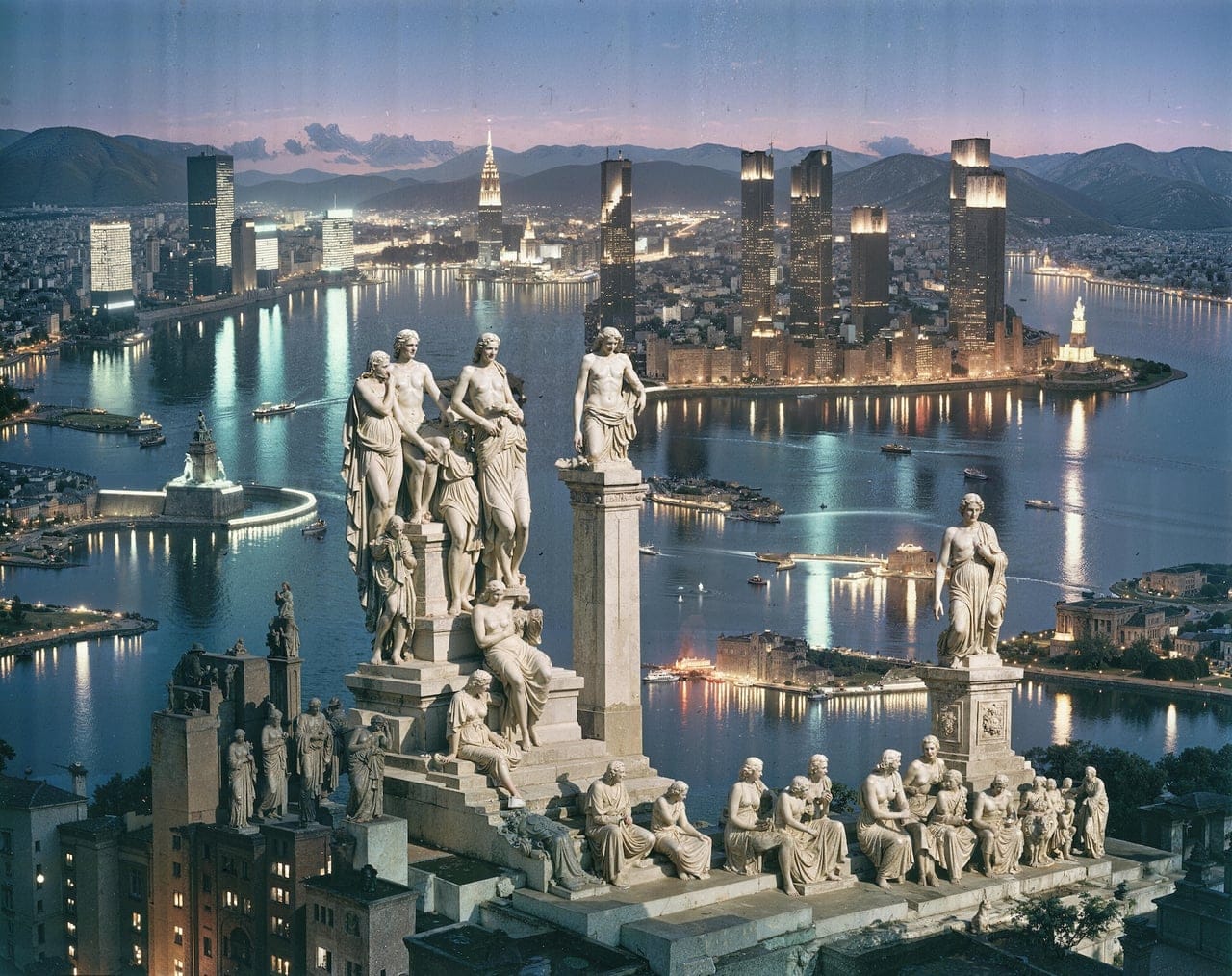The Statue Bay by Sheldrick, Digital Artwork on paper, 2025