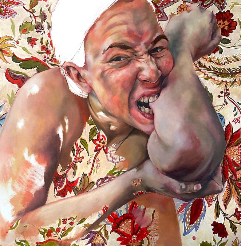 The Bite by Sofia Laskari, Oil on canvas