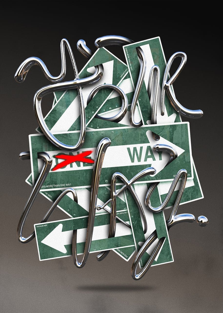 Your Way by Steffen Wagner, Digital Artwork on canvas, 2024