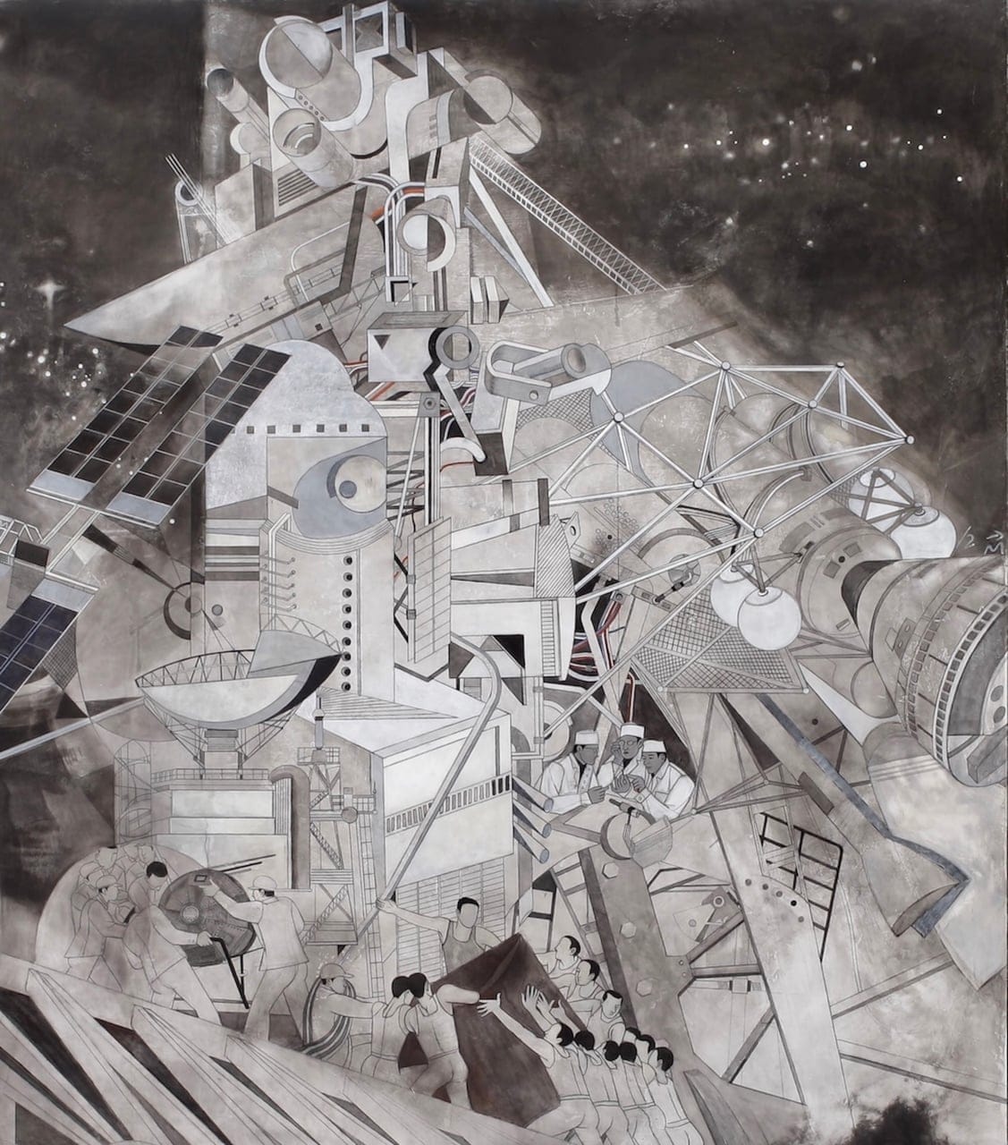 The Age of Intelligence by Yuan Quan, Tempera on wooden board, 2013