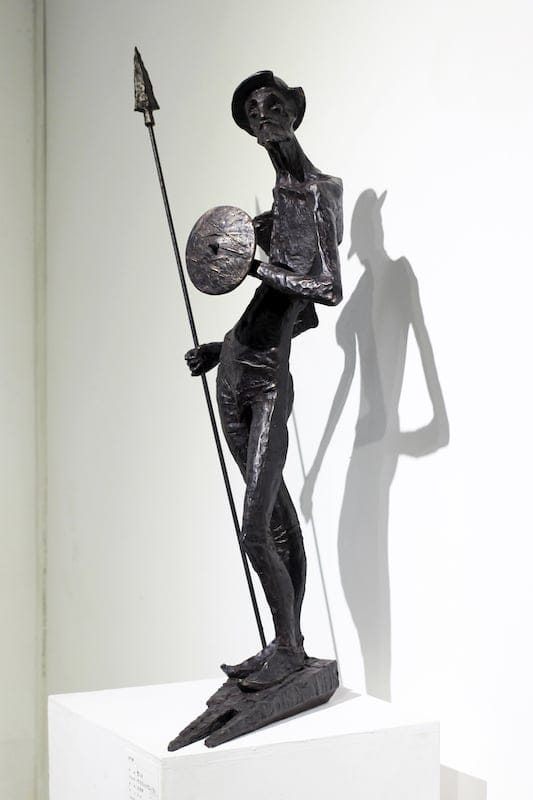 Quixote by Zeng Jiujian, Bronze sculpture