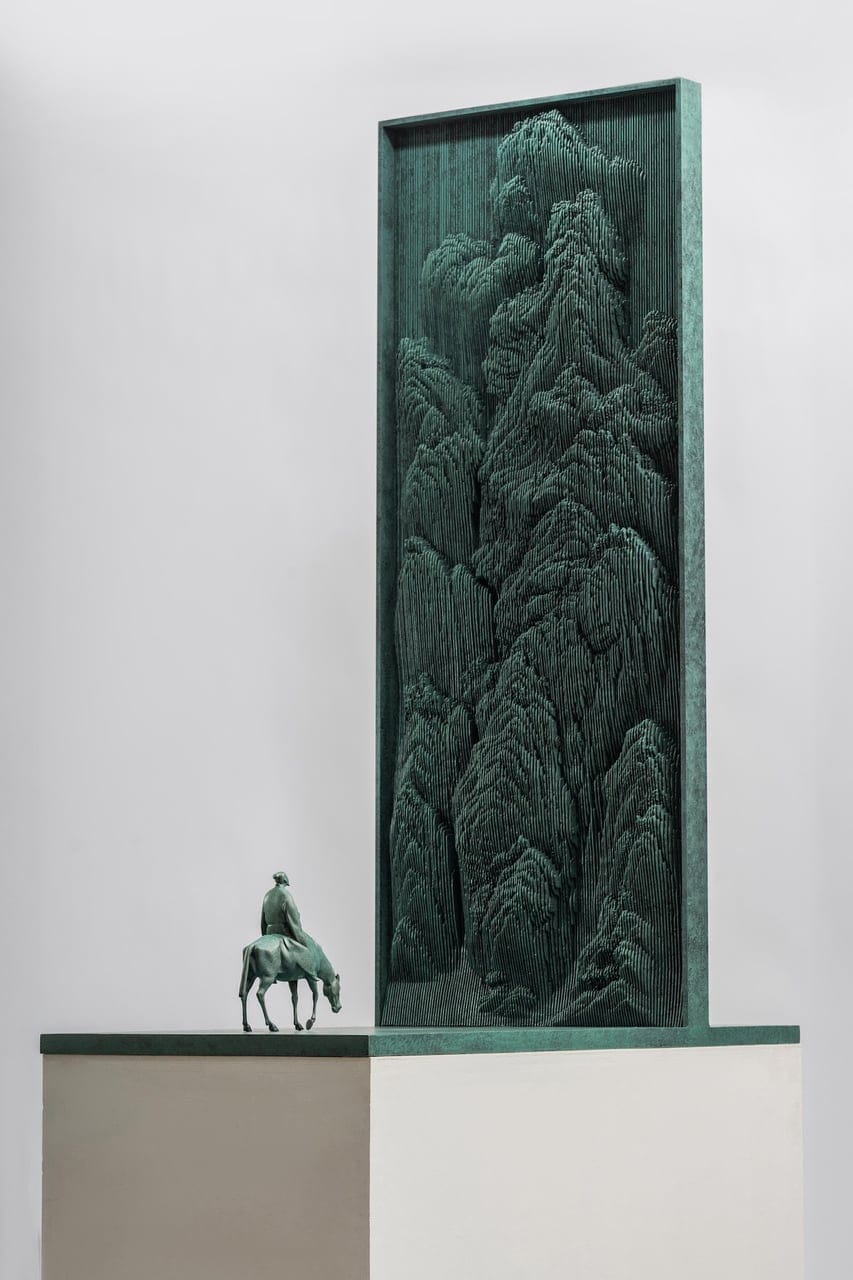 Observing The Mountain by Zhang Xinyu, Aluminum, 2024